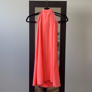 NWT neon pink halter sundress